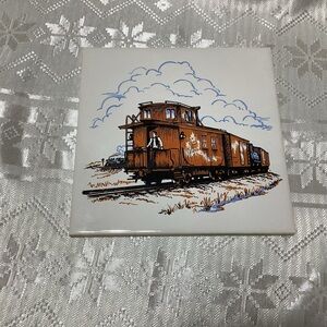 Headford Ceramics Vintage Train Ceramic Tile Collectible Fandom
